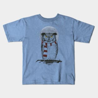 Winter owl Kids T-Shirt